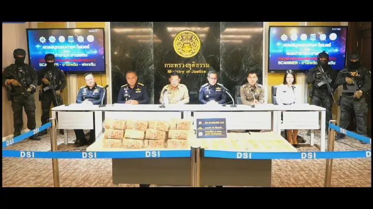 สืบจากยึดเงินสด 23 ล้าน โยงฟอกเงินสแกมเมอร์ 2,500 ล้าน ค้ายาพันล้าน