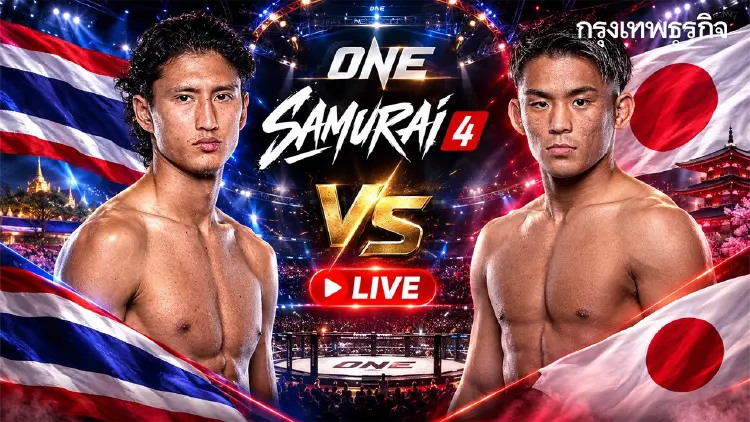 LIVE ถ่ายทอดสดมวยคู่หยุดโลก 'นาบิล อานาน VS ยูกิ โยซะ' ONE SAMURAI 4