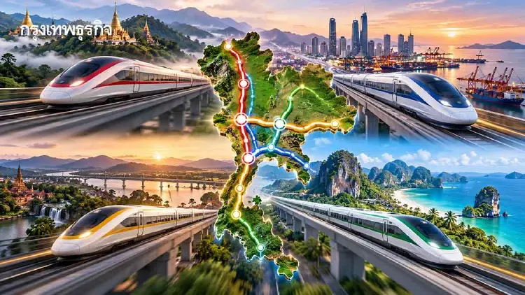ไทยโชว์แผนพัฒนารถไฟความเร็วสูง       4 เส้นทาง 7 โครงการ‘เหนือ ใต้ ตะวันออก-ตก ’