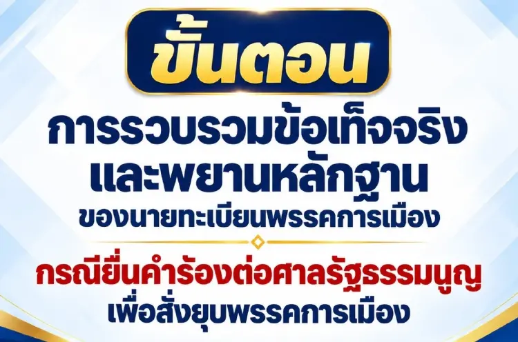 กกต.กาง 6 ขั้นตอน รวมข้อเท็จจริง-พยานหลักฐาน ปมยื่นร้องยุบพรรค