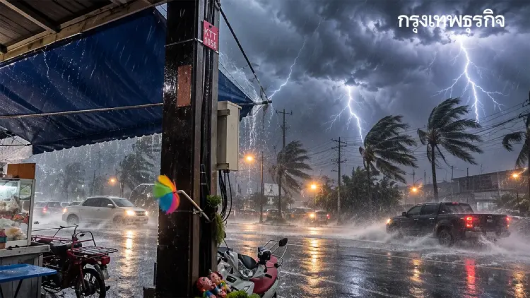 กรมอุตุฯ ประกาศฉบับ 4 รายชื่อ 54 จังหวัดทั่วไทย ฝนตกหนัก ระวังฝนแช่