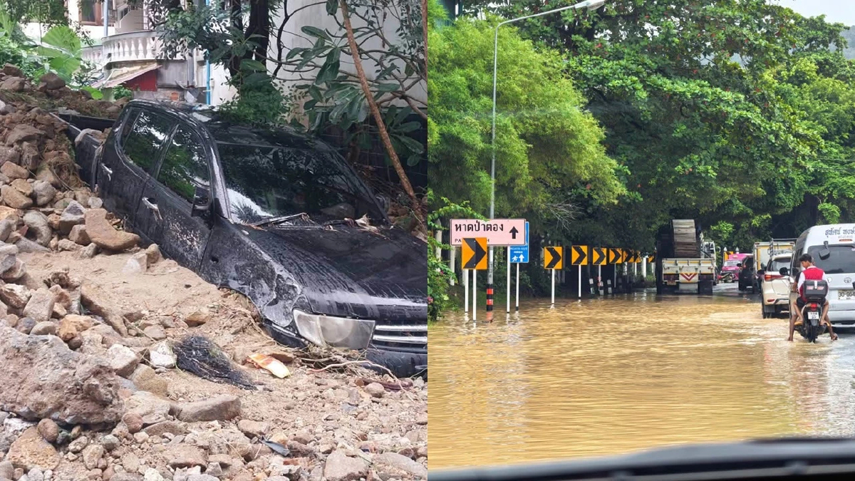 สถานการณ์น้ำท่วมภูเก็ต เร่งสูบน้ำ ช่วยผู้ประสบอุทกภัยซอยนาใน 5