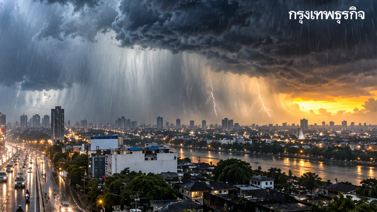 ฝนยังมี 60% ตกหนัก กทม. ปริมณฑล - ตะวันออก - ใต้ มวลอากาศเย็นชนร่องมรสุม