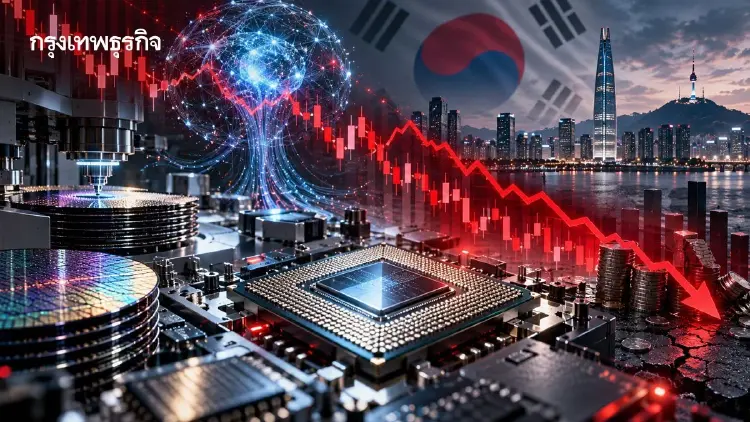 หุ้นเกาหลีใต้ร่วง โมเดลใหม่ของ DeepSeek กังวลหนี้กดดันหุ้นชิป