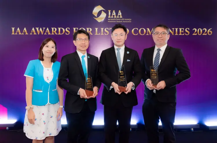 MTC คว้า Best CEO–CFO–IR จาก IAA Awards 2026 ต่อเนื่อง 3 ปีซ้อน