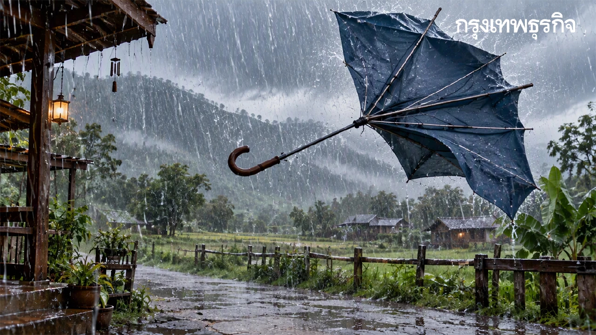 สภาพอากาศวันนี้ มวลอากาศเย็นชนลมตะวันออก 45 จว.ฝนตกหนัก รวม กทม.