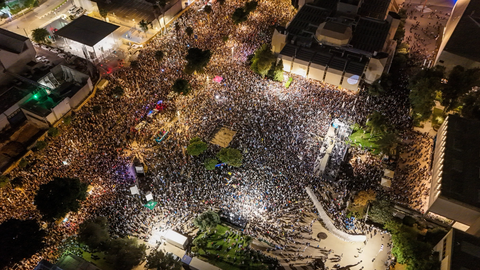 Photo : Bangkokbiznews Israël : des milliers de manifestants à Tel-Aviv contre Nétanyahou