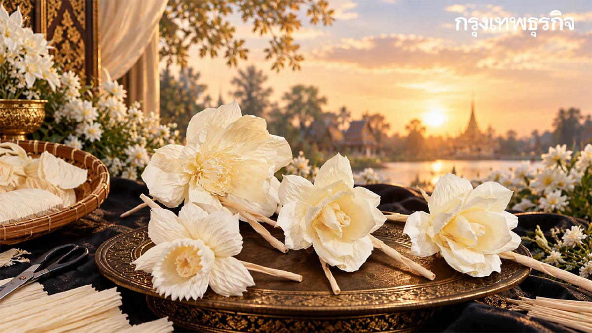 ชวนประดิษฐ์ ‘ดอกไม้จันทน์’ ใช้ในงานพระราชพิธีถวายพระเพลิงพระบรมศพ พระพันปีหลวง