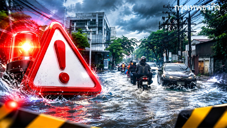 ด่วน! เขตบางกะปิ เตือน 'อย่าเพิ่งยกของลงที่สูง' น้ำคลองสูงขึ้น