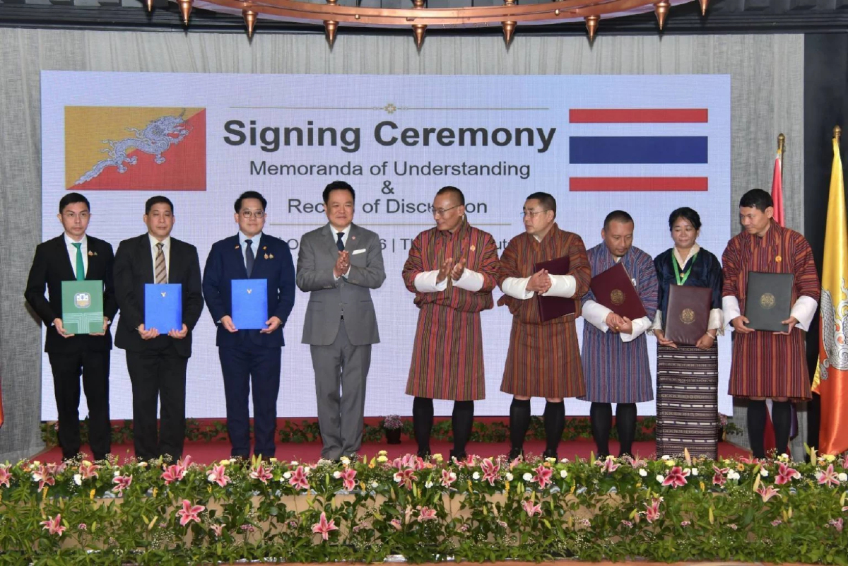 ไทย–ภูฏาน ลงนามร่วมมือ 3 ฉบับ ยกระดับ สธ.-หนุนพลังงานสะอาด-เกษตร