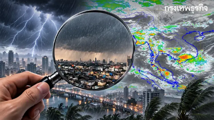 อากาศวันนี้ ทั่วไทยมีฝนฟ้าคะนอง 60% กทม.โดนด้วย ฝนตกหนัก ลมแรง