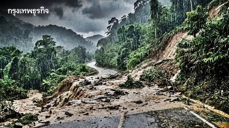 กรมอุตุฯ เตือน ฝนตกหนักรอบใหม่ ถล่มยาว 8 วัน เสี่ยงน้ำท่วม-ดินถล่ม