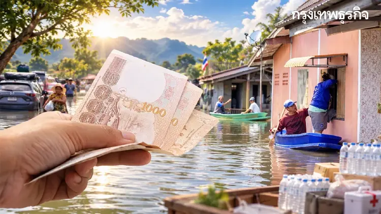 เงินเข้าพร้อมเพย์วันนี้ ปภ. จ่ายเงินเยียวยาน้ำท่วมอีก 2,006 ครัวเรือน